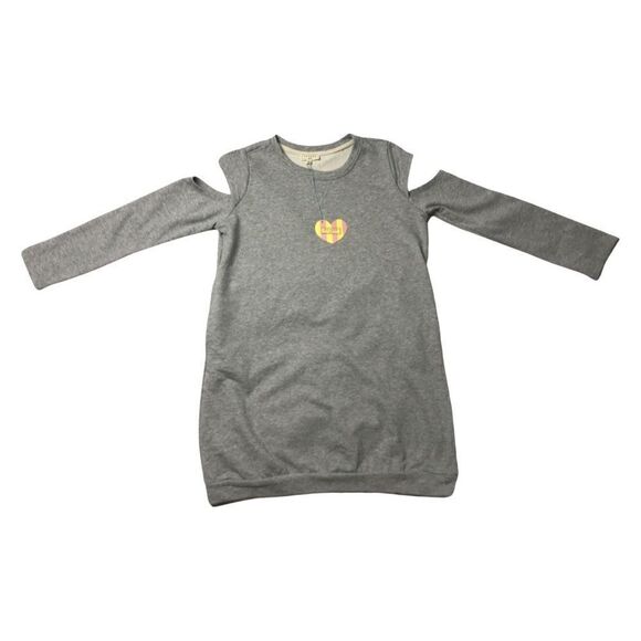 Hayden Girls NWT Gray  Peek-A-Boo Long Sleeve Sweatshirt Tunic Pockets Size XL - Picture 1 of 8
